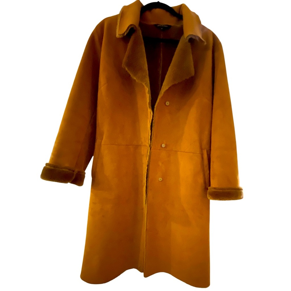 Baby Phat Y2K Faux Shearling Full Length Coat Med